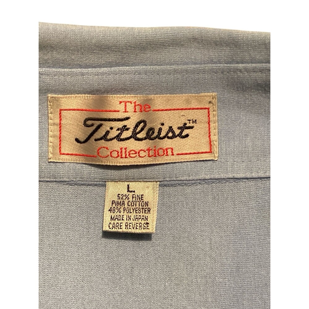 The Titleist Collection Polo Shirt Mens Blue Sz Large Stripe Mickey Mouse - Picture 4 of 10